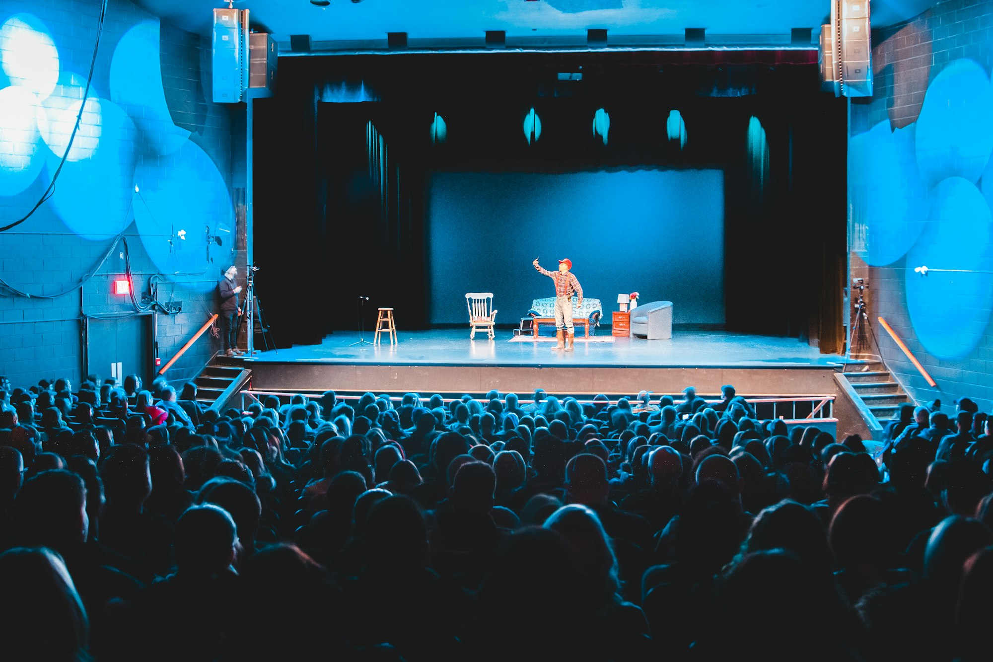 Theatre performance seen from the audience
